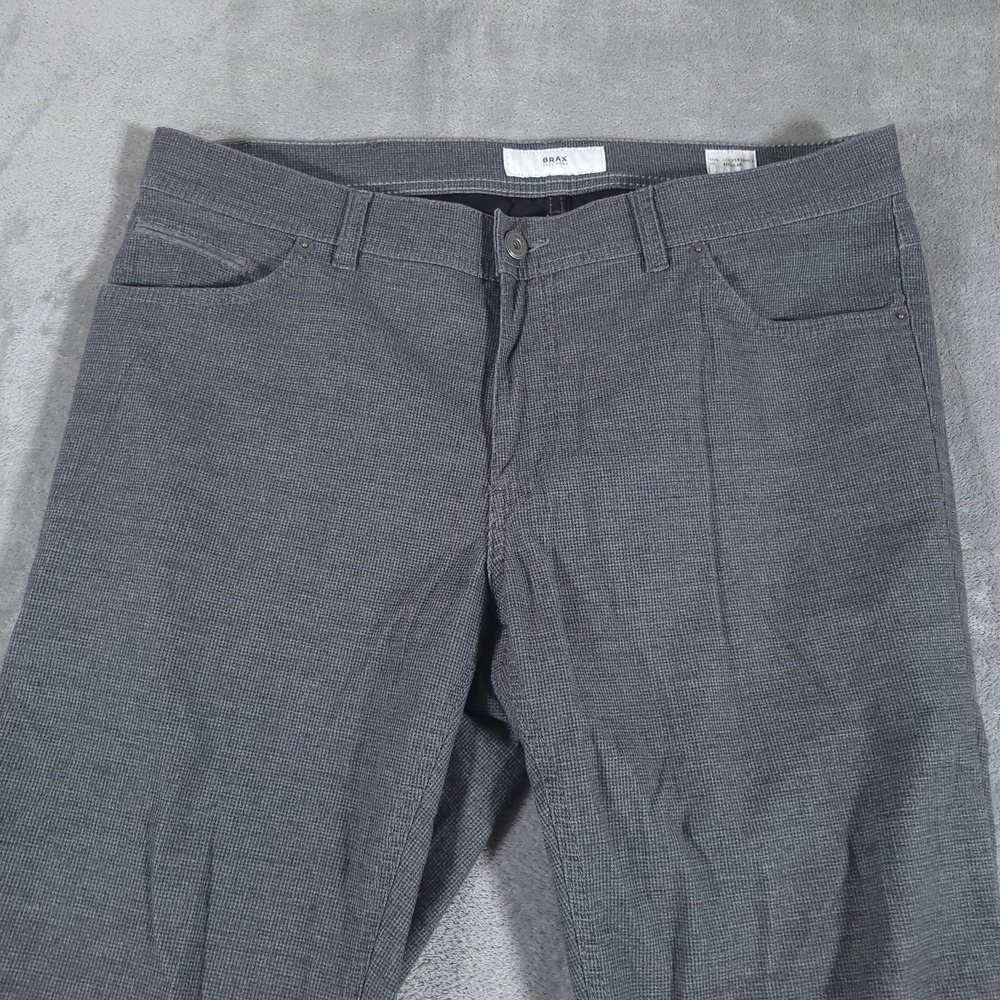 Brax Pants Mens 38x32 Gray Cooper Fancy Regular Fit‎ 5 Pocket Chino Twill Casual